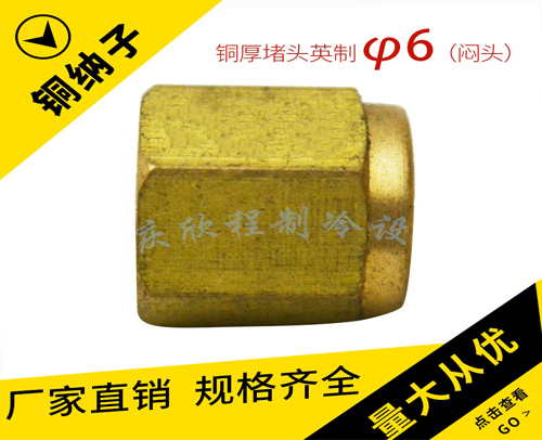铜厚堵头 φ6 英制（闷头）